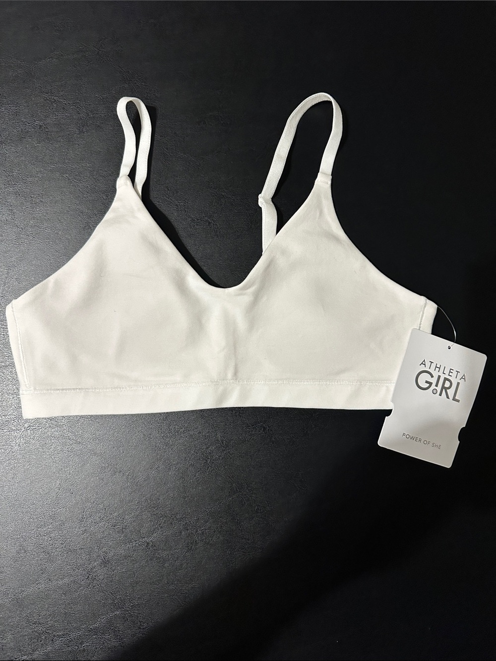 Athleta Girl White Lightweight Seamless Bralette Size L/12
